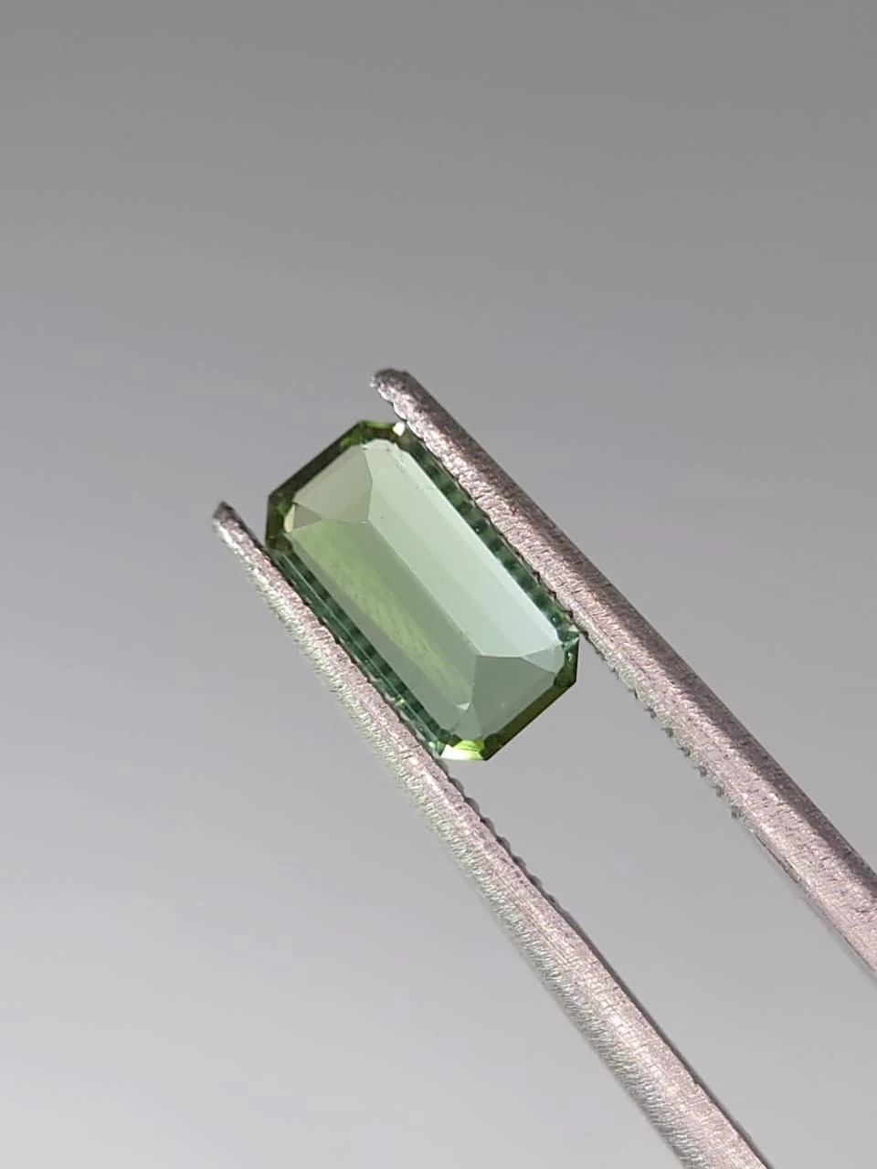 1.08ct Natural Light Green Tourmaline Emerald Cut Loose Gemstone from Afghanistan — view 4
